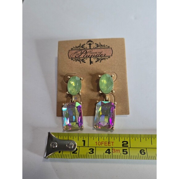 Statement Drop Dangle Earring Shiny Crystal Stud Earrings Women Party Jewelry - Picture 4 of 5